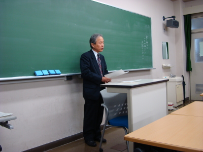 原田コ−ス長の挨拶。
